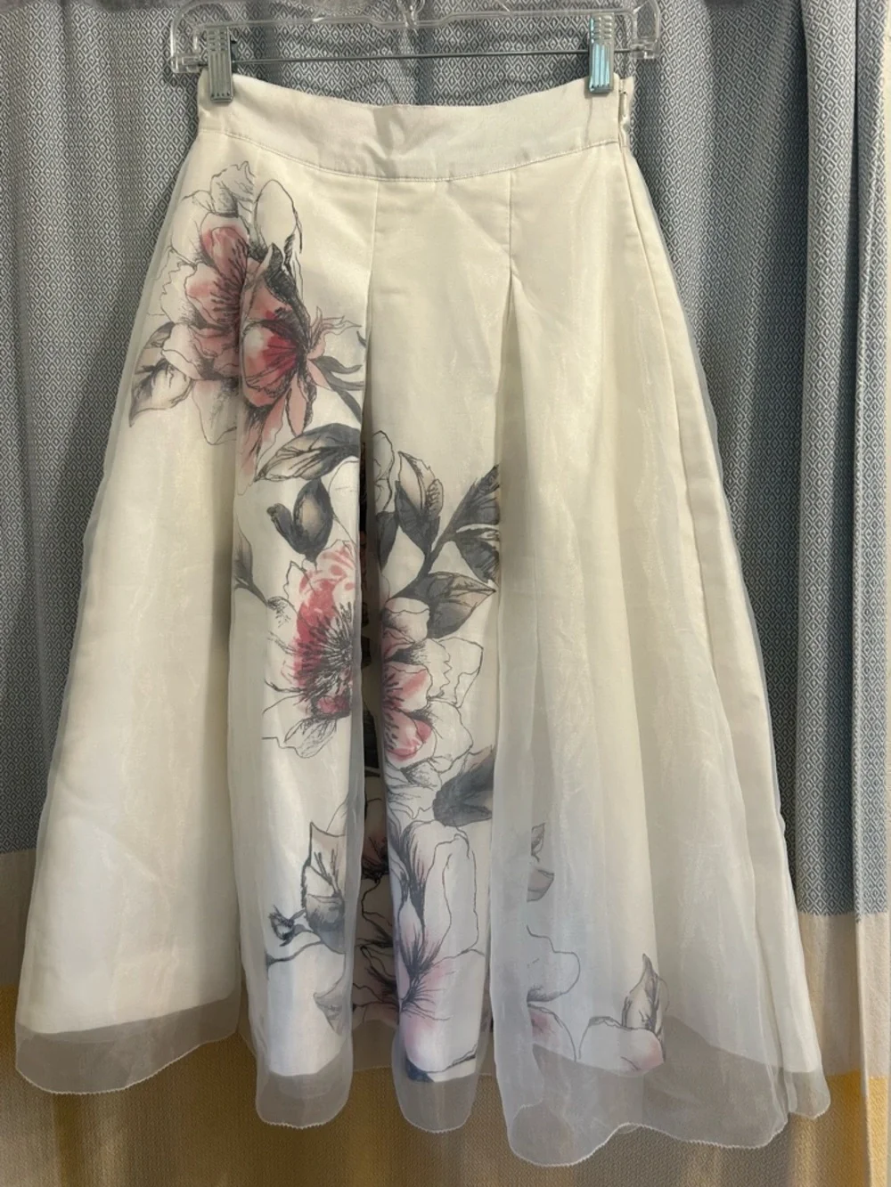 Women's White House Floral A-Line Midi Skirt